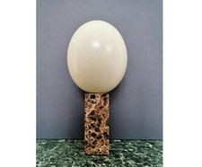 Ostrich Egg Brown Marble Stand