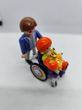 Playmobil 6663 Enfant En Fauteuil Roulant Avec Son Papa Hôpital Complet 