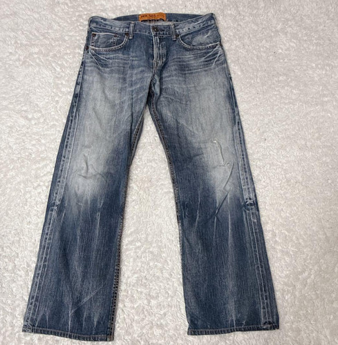 Pantalon denim rouge - en,