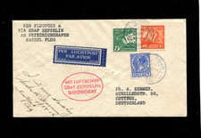 Zeppein Sieger 82 1930 Kassel Flight Netherlands Treaty Dispatch 