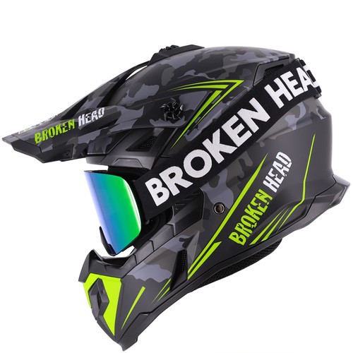 Casque cross broken head - casque,