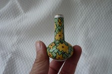 MINIATURE VASE ANCIEN PORCELAINE PEINTE ART DECO signé GB DINETTE MAISON POUPEE