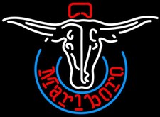 Marlboro Cigarettes Steer Neon