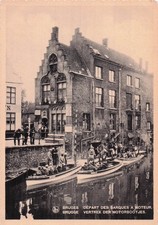 BELGIQUE BRUGES DEPART DES BARQUES A MOTEUR