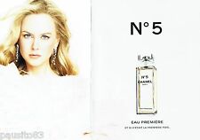 PUBLICITE ADVERTISING 116  2008  Chanel (2p) eau Première parfum Nicole Kidman