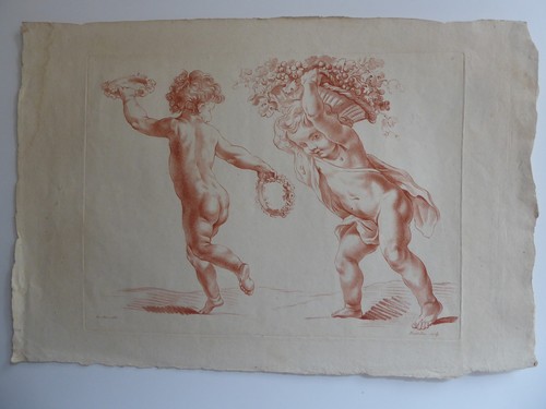 Gravures eau forte angelots - forte,
