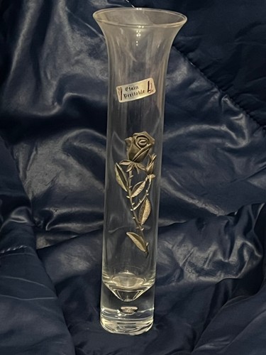 Ancien vase soliflore verre - soliflore,