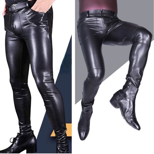 Pantalons skinny cuir - skinny, en