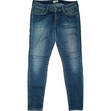 Pepe Jeans W30 L30 Pantalon Bleu Femmes Soho Stretch Slim Jambe Low Rise Coupe