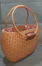 ⚜️ Ancien Petit sac en Osier Rotin Vintage Authentique Hauteur 20 Cm été plage?