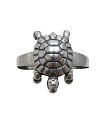 Bague en argent sterling véritable tortue solide poinçonnée 925 faite a la main