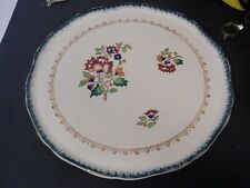 Ancien grand  plat , plateau  Longwy France, Shanghat, décor de  fleurs