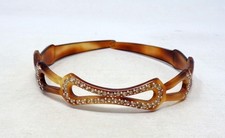 Joli peigne à cheveux ancien - Diadème vintage décor de strass