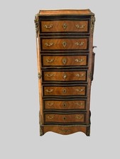 Secrétaire de Dame Napoléon III en bois de rose et palissandre Dessus de marbre 