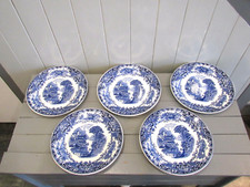 PETRUS REGOUT 5 ASSIETTES PLATES BLEUES PETRUS REGOUT & C° MAASTRICHT