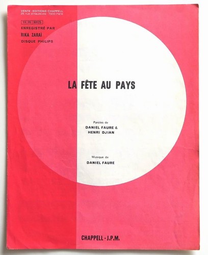 Partition vintage sheet music