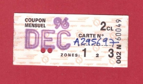 Ancien ticket métro paris - ancien,