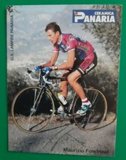 CYCLISME carte cycliste MAURIZIO FONDRIEST équipe LAMPRE PANARIA 1994 16/12 cm