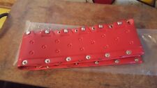 NOS accessoire couvre volant kitch vintage simili cuir rouge