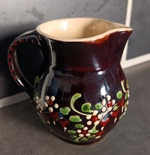 Vintage joli petit pichet pot à lait SCHNEIDER MARBURG Poterie Art populaire C78