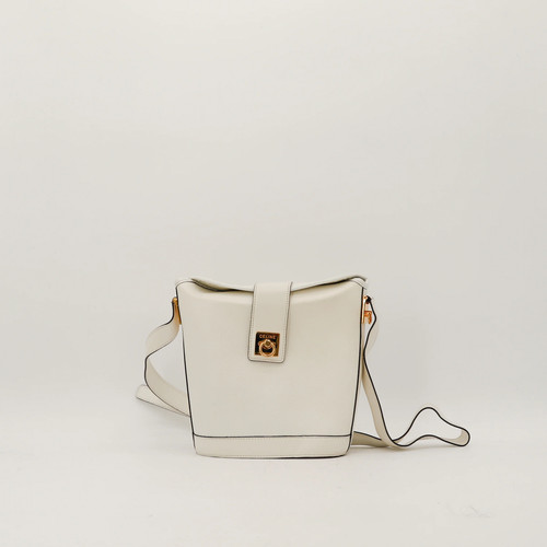 Sac seau céline cuir blanc - cuir,