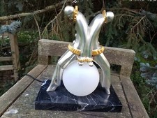 Rare lampe pierrot bronze