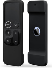 Silicone Remote Case for Apple TV 4K/HD Siri Remote - Anti-Slip Black Cover
