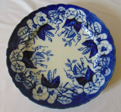 Ancien grand plat rond - ancien, faience