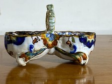 ANCIEN SALIÈRE POIVRIÈRE SALERON EN PORCELAINE Vieux Rouen ?