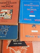 CHOCOLAT NESTLÉ /  LES MERVEILLES DU MONDE / LOT DE 5 ALBUMS IMAGES - 4 COMPLETS