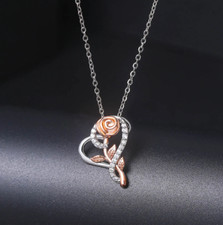 Collier Pendentif Coeur Fleur