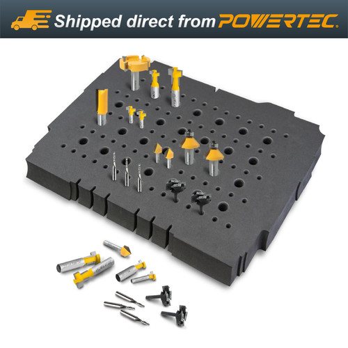 Powertec router bit storage - router,