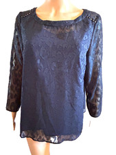 ONE STEP blouse ble marine taille 42 manches 3/4