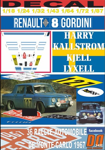 Decal renault gordini - decal,