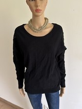 Pull noir avec dentelle et strass Breal taille 3 TBE