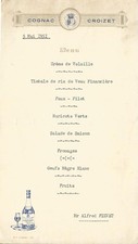 MN265 - MENU COGNAC CROIZET 1951