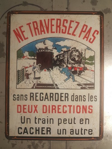 Plaque metal vintage - ,