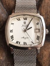 RARE ANCIENNE MONTRE HOMME WALTHAM AUTOMATIQUE MAXIM VIP  CADRAN BLANC CHIFFRES