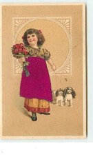 Carte Gaufrée - Fillette