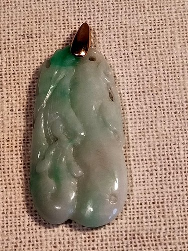 Pendentif jade 14k - jade, or