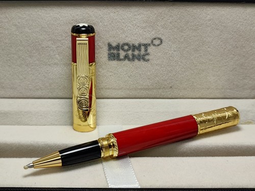 Stylo roller rouge - , montblanc