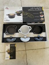 Lot 3 Mini Cocottes Céramique Staub NEUVES + petit livret + carton