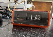 Réveil Artin à Lamelles Orange Ancien Vintage Annėes 70