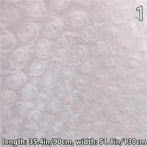 Rose fleur tissu maille - 3d,