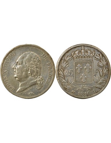 France louis xviii 5 francs - louis,