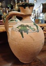 Ancienne Poterie, Cruche Terre Cuite Vernissé Espagne ? Début Du 20eme