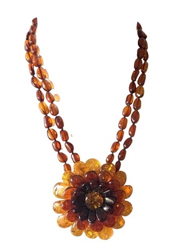 Collier ambre baltique ancien