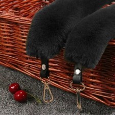 1 X Faux Fox Fourrure Sac à Main Épaule Bretelles Vif de Rechange Ceinture DIY