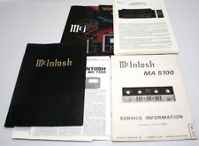 Mc INTOSH MA 5100, notice complète avec schémas + 12 tirages et documentations.