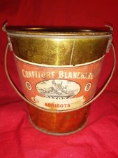 Boite en tôle lithographiée Seau confiture BLANCHARD LYON 1kg  N°705/239